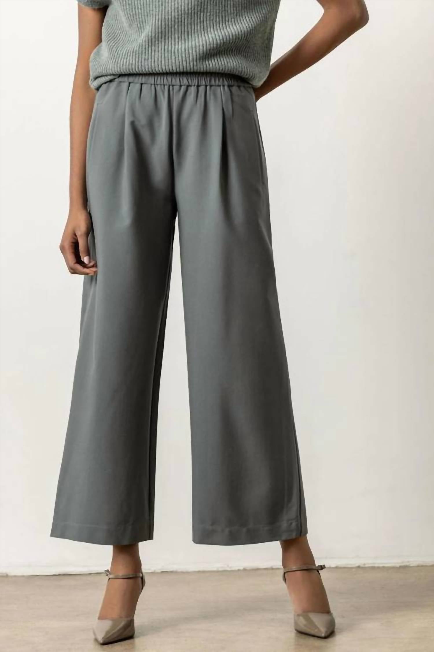 Lilla P - Wide Leg Pull On Pant With Pockets