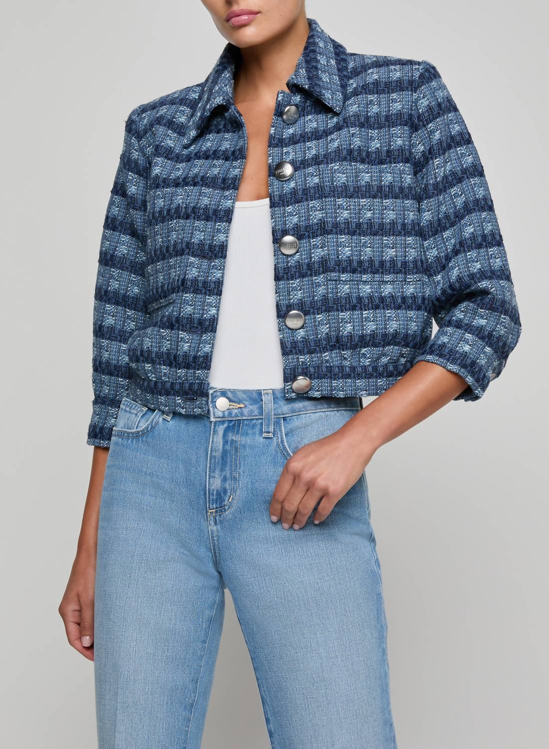 L'Agence - Jia Crop 3/4 Sleeve Jacket