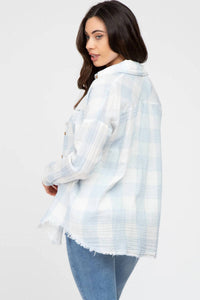 Lime N Chili - Cotton Gauze Checkered Shirt - Plus