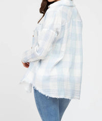 Lime N Chili - Cotton Gauze Checkered Shirt - Plus
