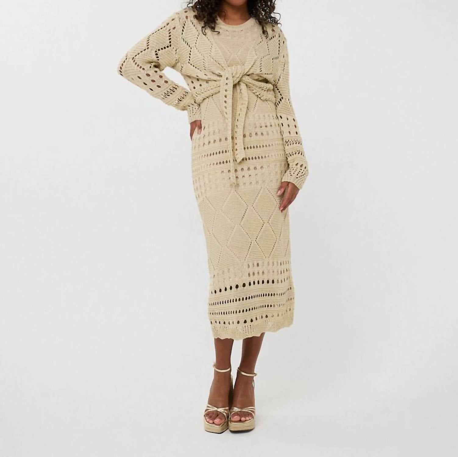 Esqualo - Fancy Open Knit Lurex Bolero