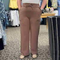 Deloache Wide Leg Jogger in brown - women's pants