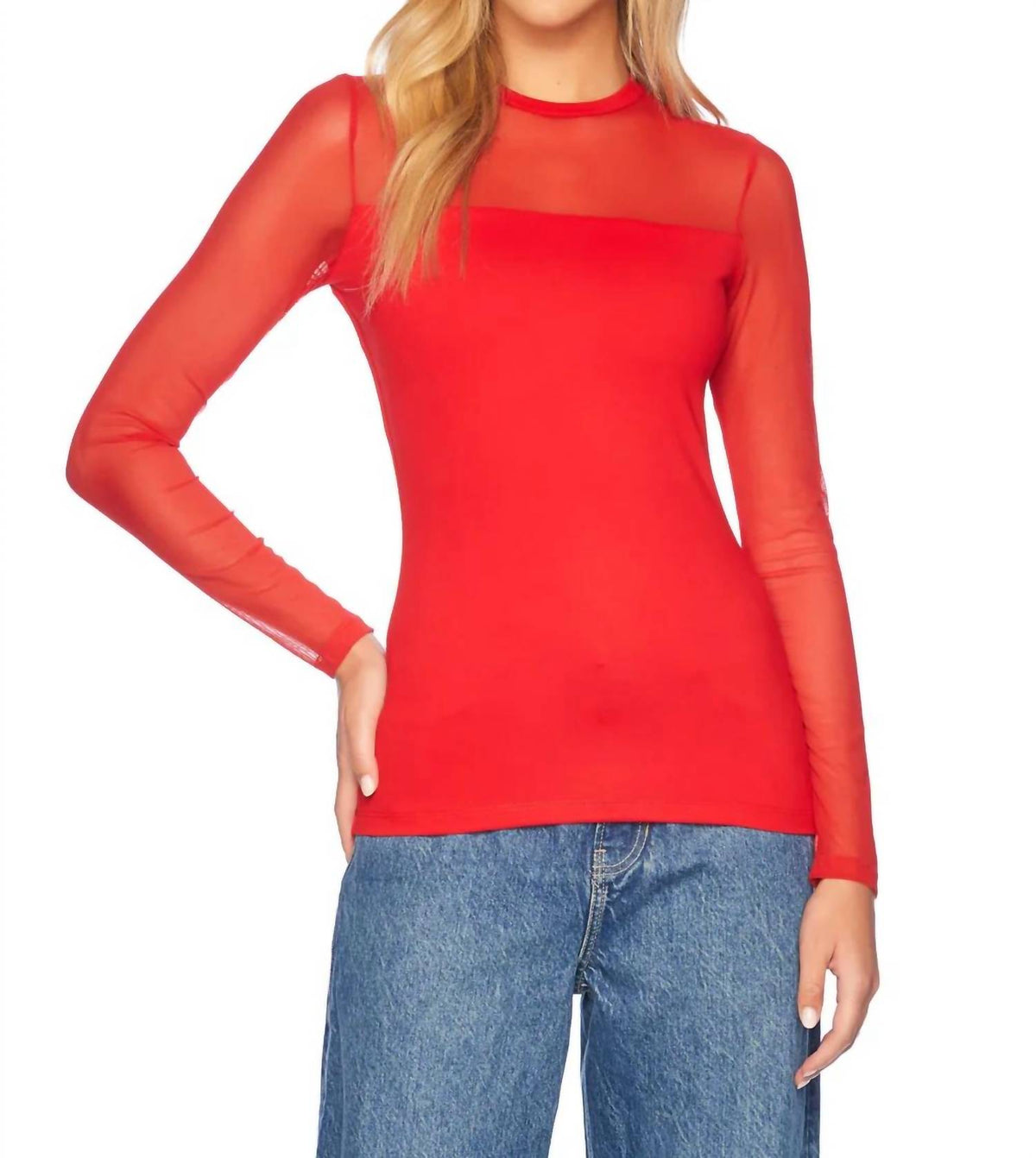 Susana Monaco - Mesh Crewneck Top