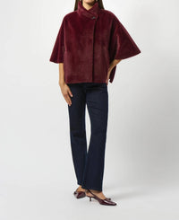 Joseph Ribkoff - Bonded Faux Fur Suede Boxy Jacket
