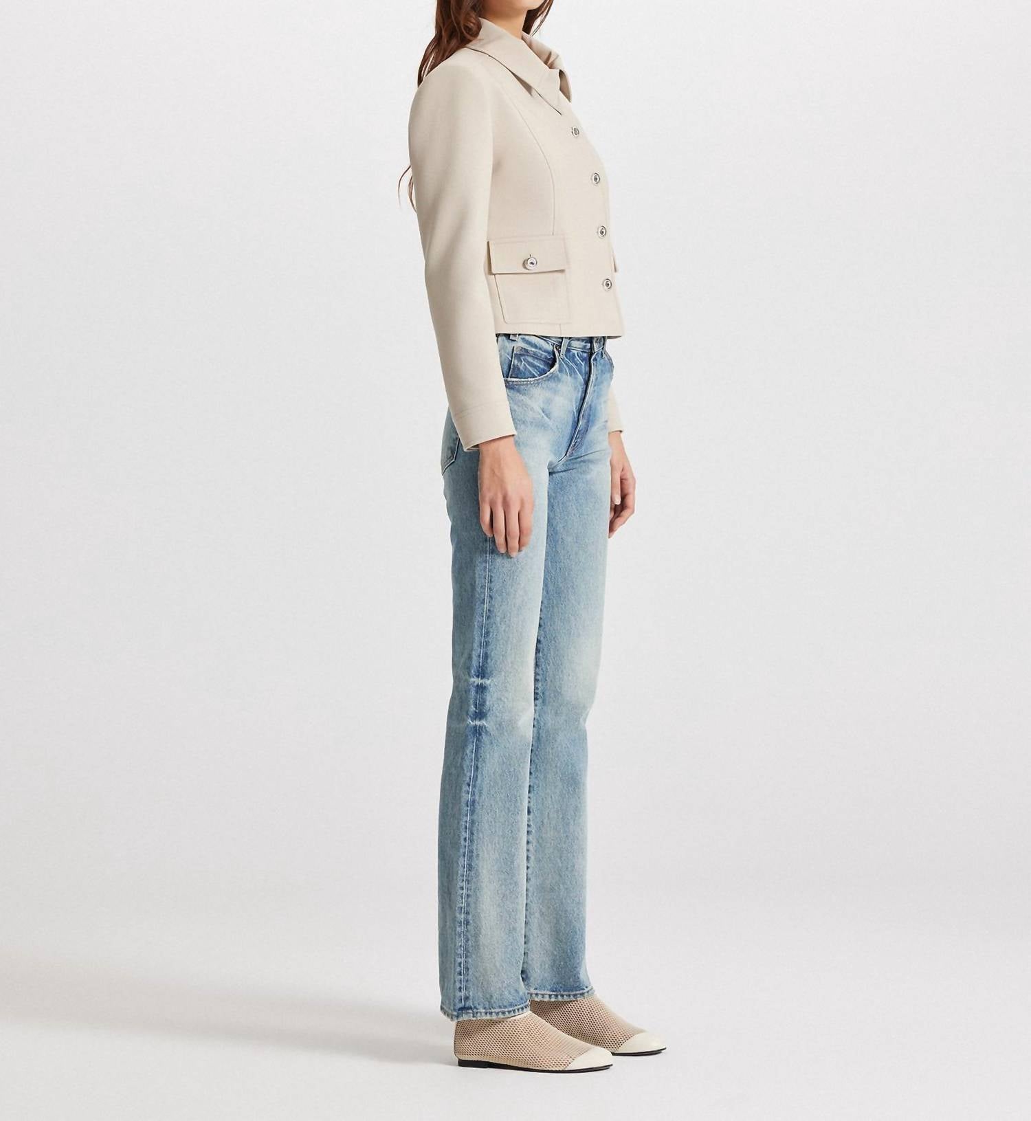 Theo The Label - Daphne Collar-Tab Military Jacket