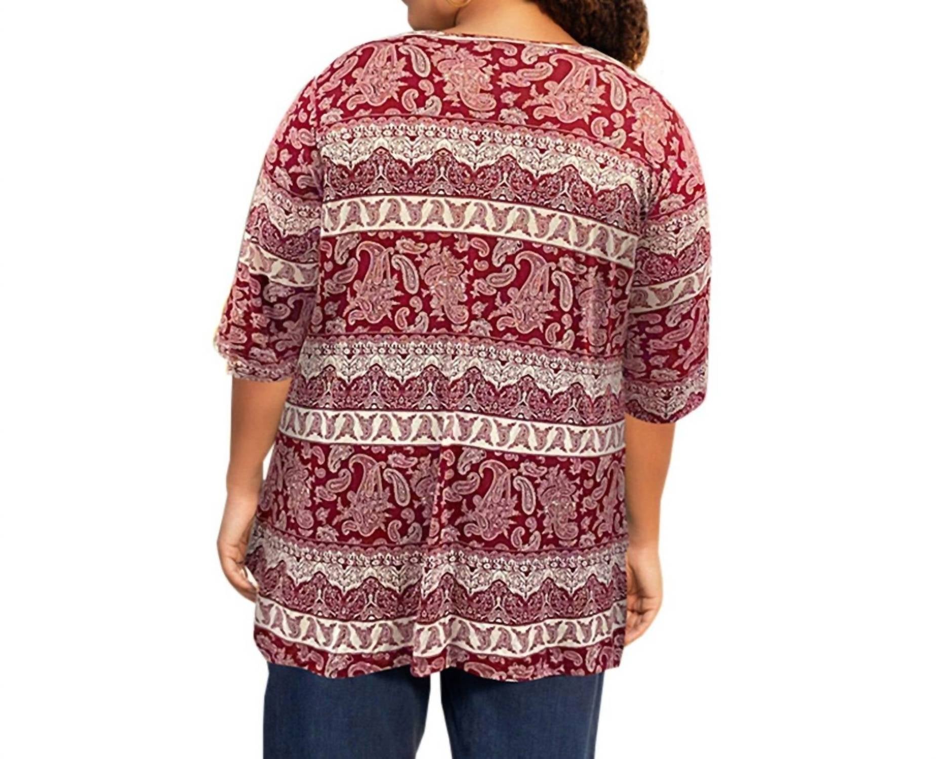 On The Plus Side - Printed Matsin Tunic - Plus
