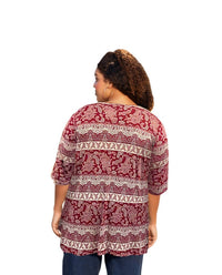 On The Plus Side - Printed Matsin Tunic - Plus