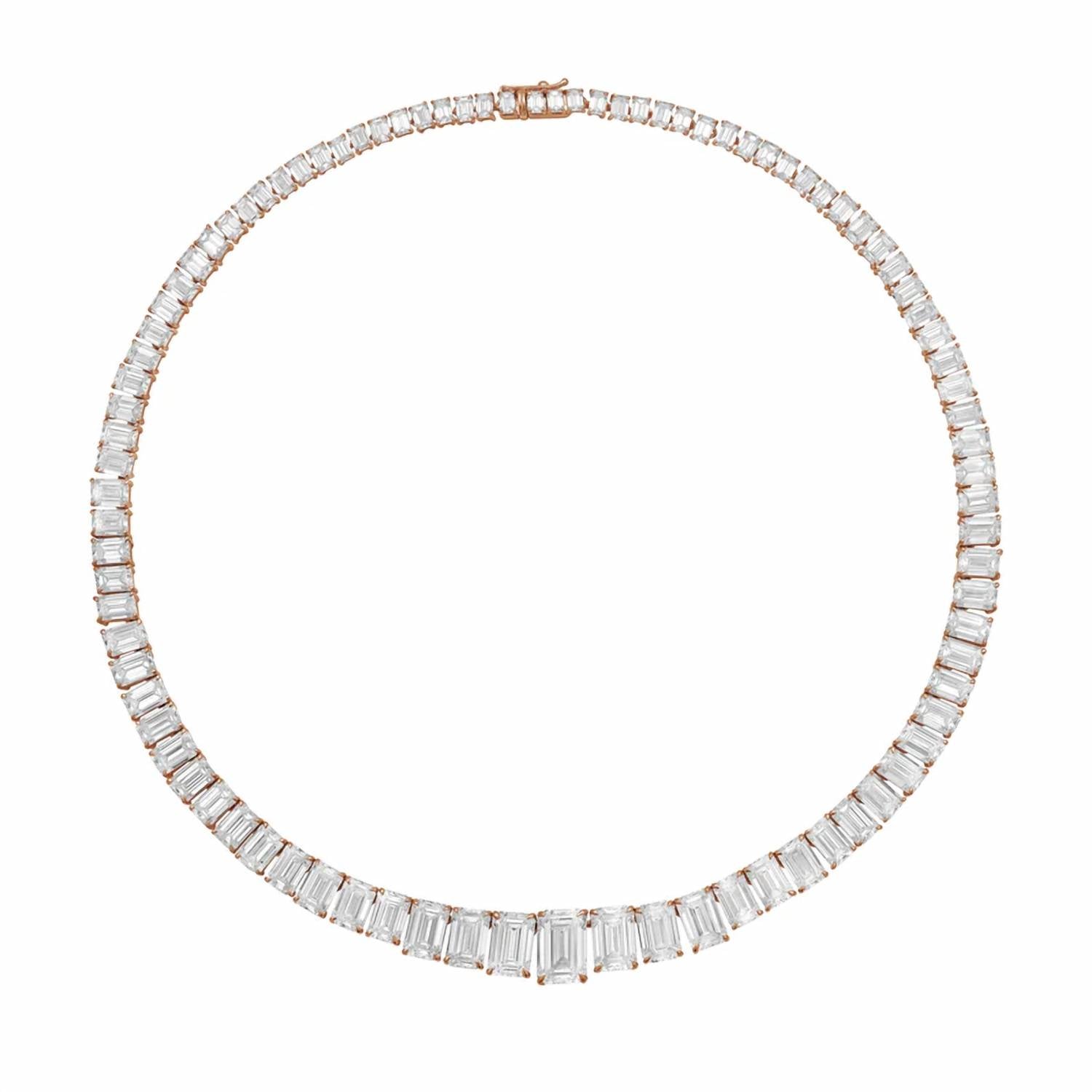 Diana M Jewels - Women's Emerald Lab-Grown Diamond Pendant Necklace (30.00 Ct) - Signature