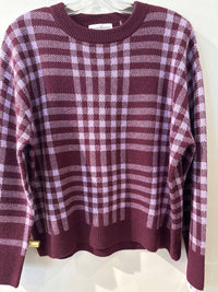 White + Warren - Women's Plaid Crewneck Sweater