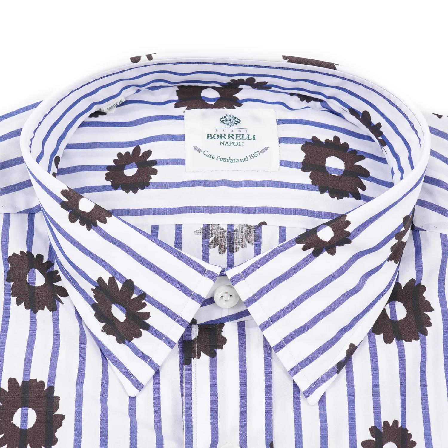 Luigi Borrelli Napoli - Men's Regular-fit Floral Cotton Shirt