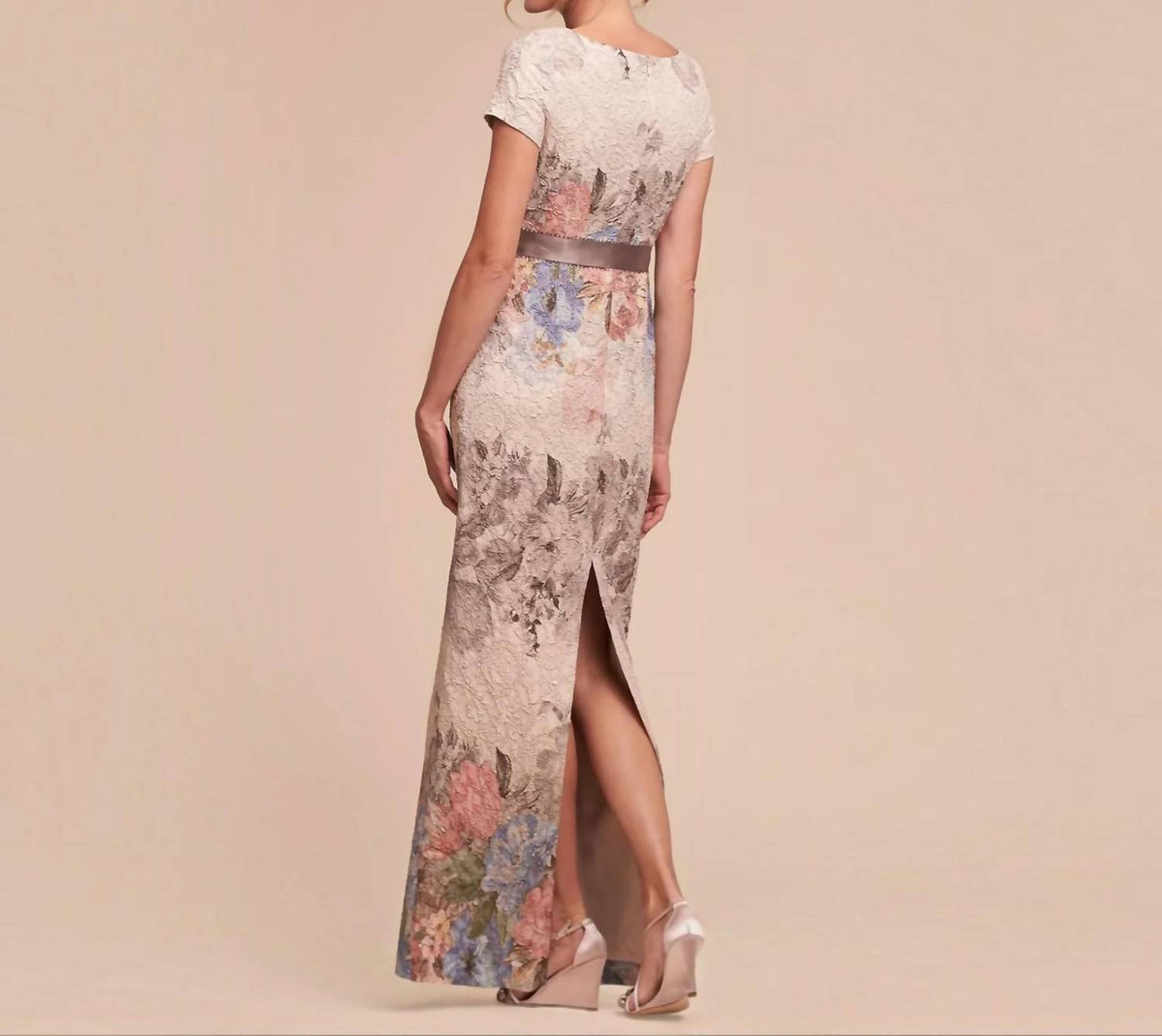 Adrianna Papell - Matelassé Column Gown