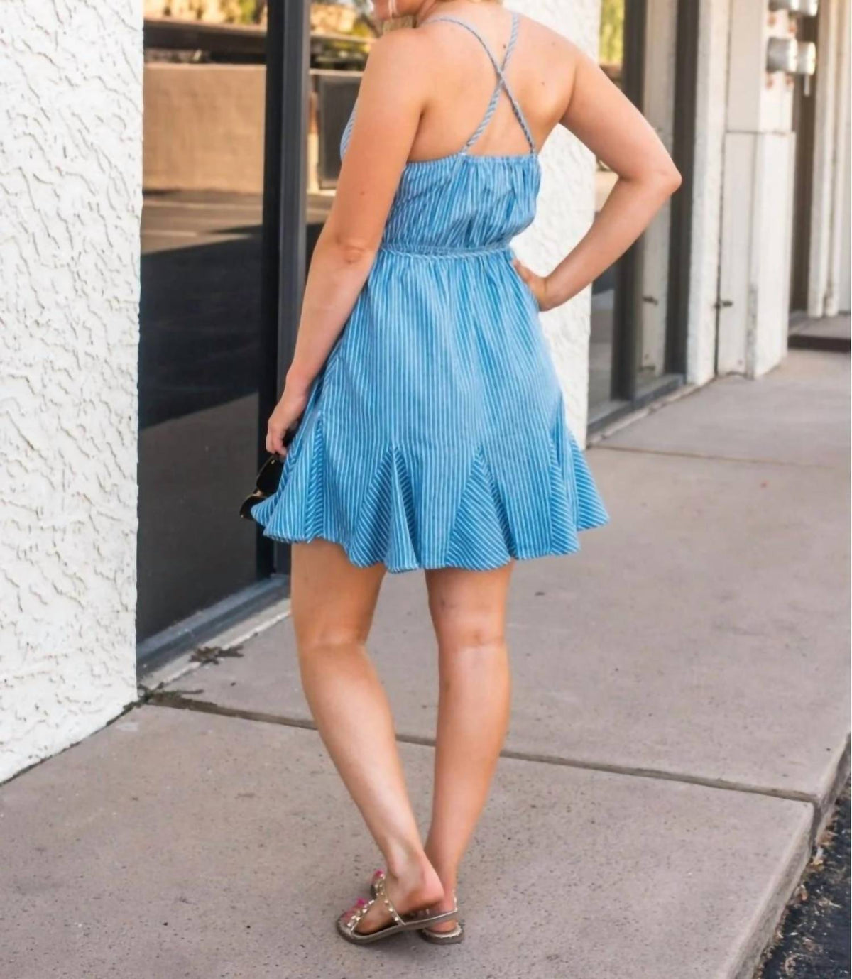 Bibi - Striped Denim Dress