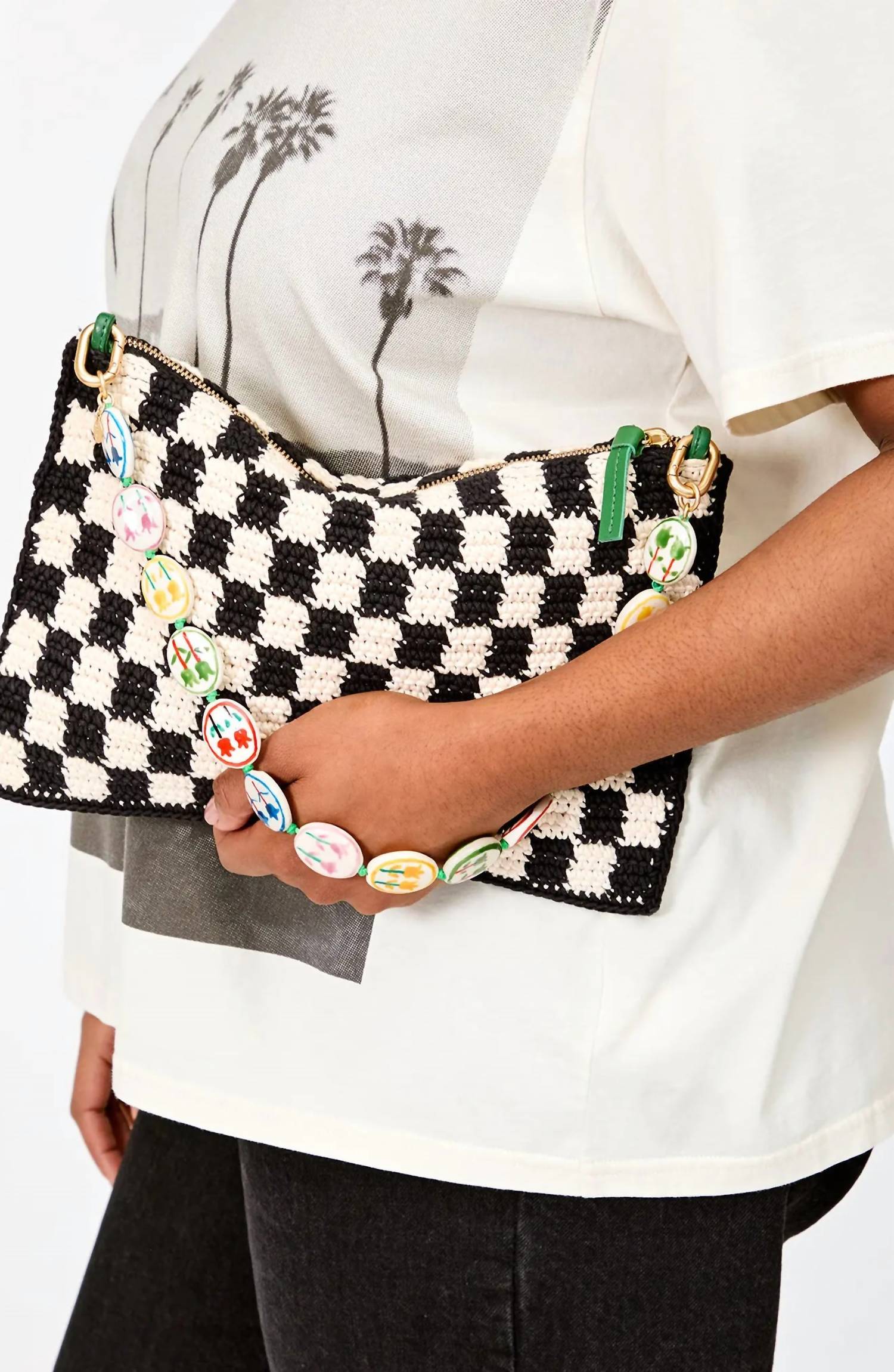 Clare V. - Women's Mini Crochet Checker Flat Clutch
