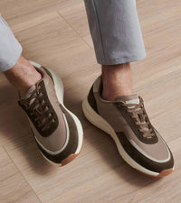 PETER MILLAR Men's Journeyman Low Top Sneaker in poplar brown - men's sneaker - alternate view