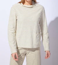 Escape By Habitat - Stripe Chill Funnel Neck Top