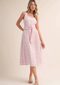 &Merci - Floral Belted Midi Dress
