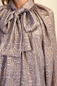 Glam - Viper Bow Silky Shirt