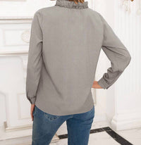 Epretty - Polka Dot Ruffle Blouse