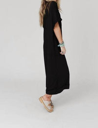 Three Bird Nest - Short Sleeve T-Shirt Maxi Dress