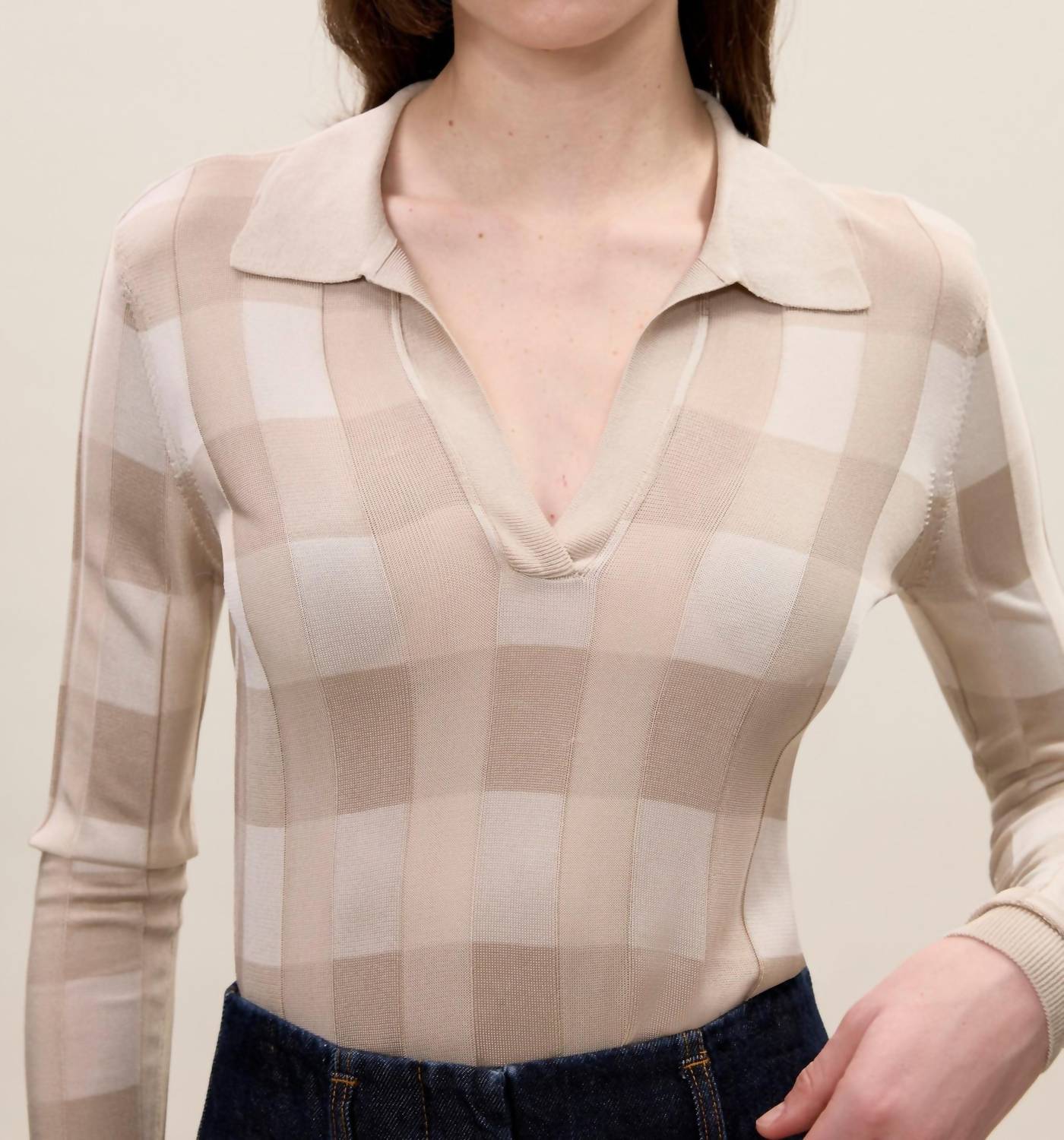 Rebecca Taylor - Sheer Gingham Sweater