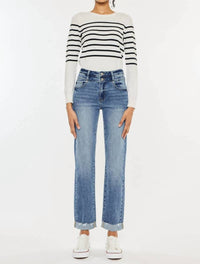 Kancan - High Rise Slim Straight Jeans