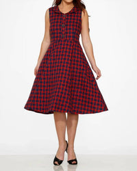 Orchid Bloom - Plaid Swing Dress