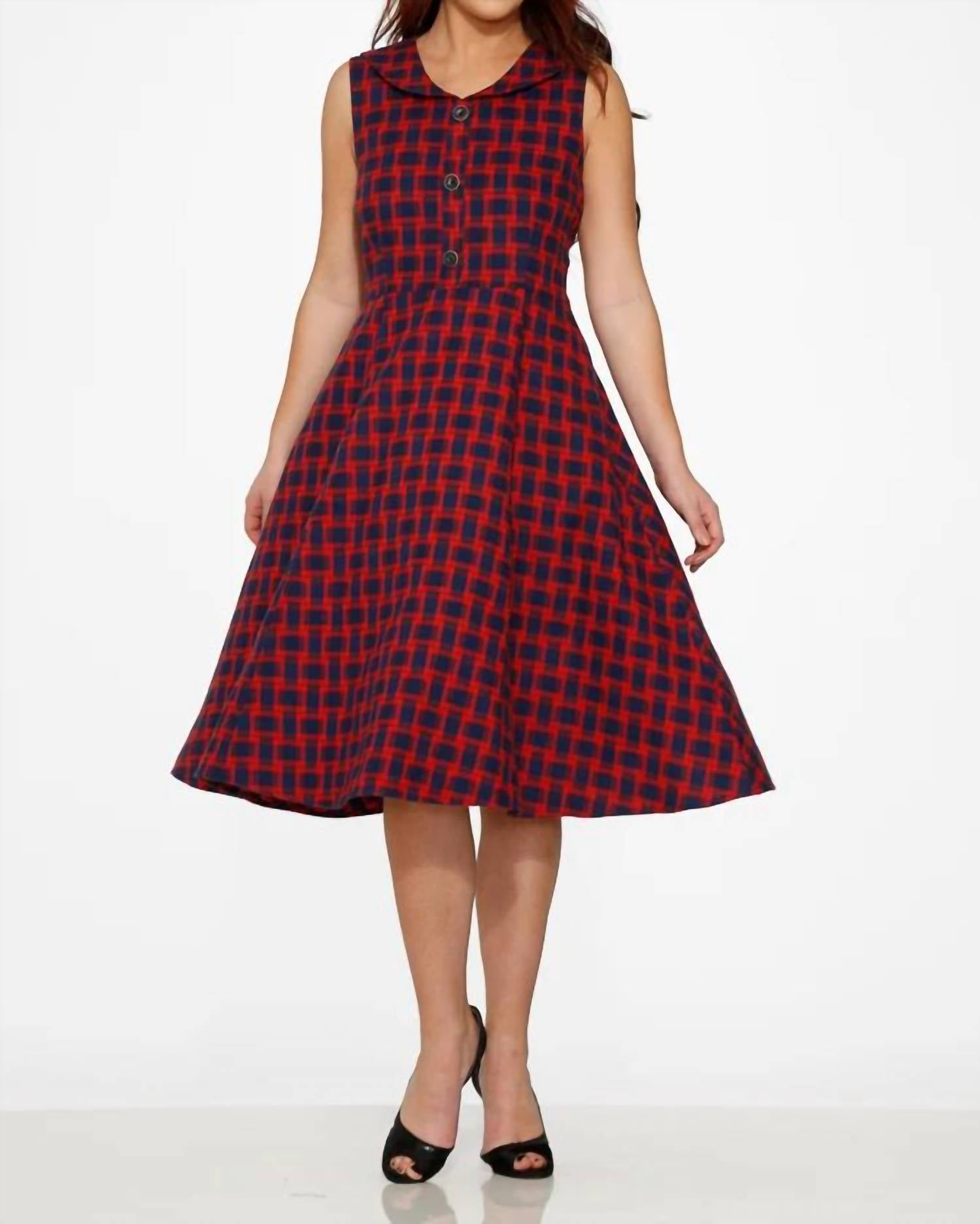 Orchid Bloom - Plaid Swing Dress