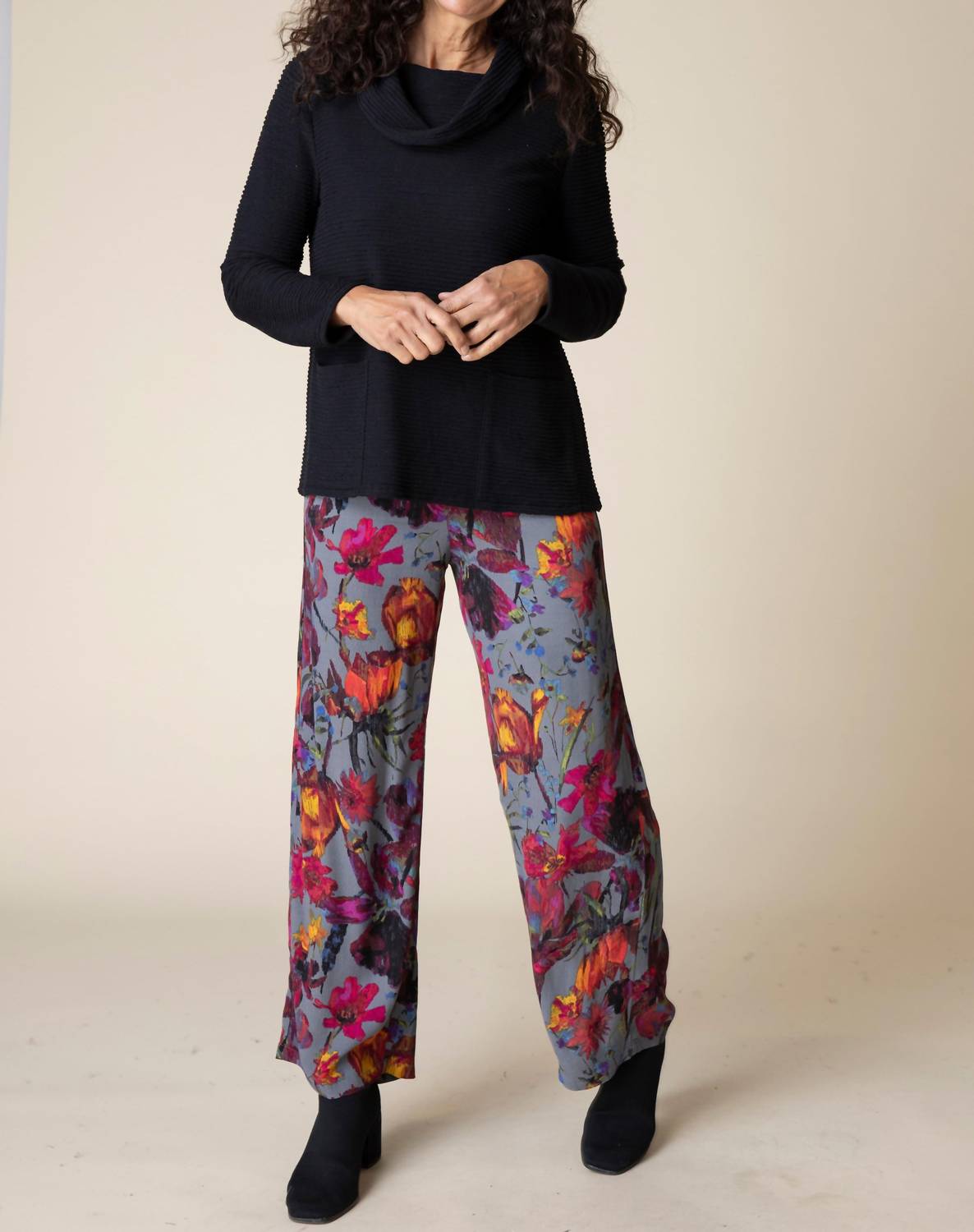 Habitat - Ripple Effect Pocket Cowl Neck Sweater