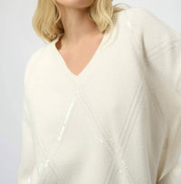 Joseph Ribkoff - Sweater Knit Pullover with Sequins
