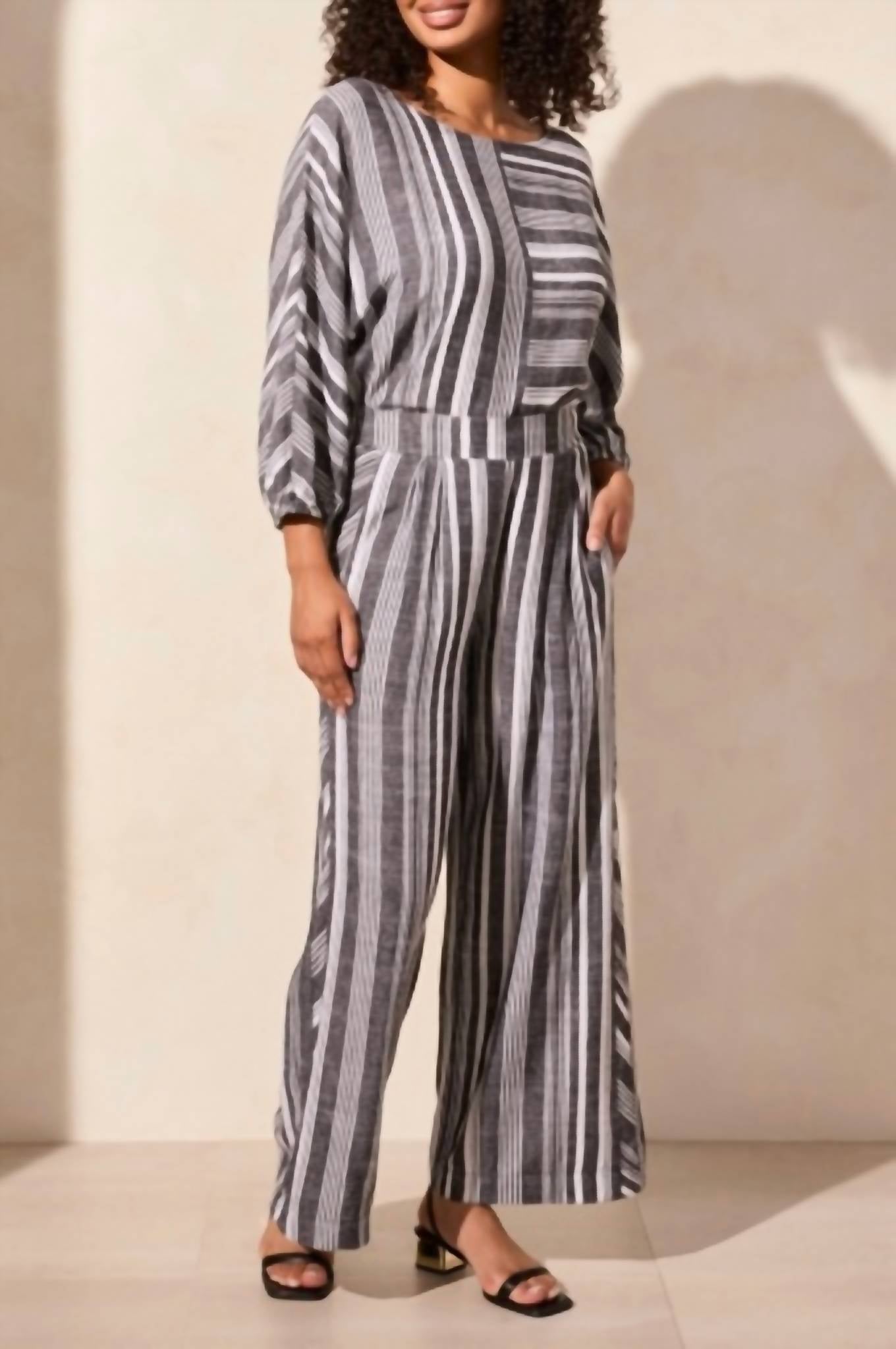 Tribal - Pull-on Flowy Wide Leg Pants With Pockets