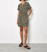 Apricot - Women's Zip Front Utility Dress