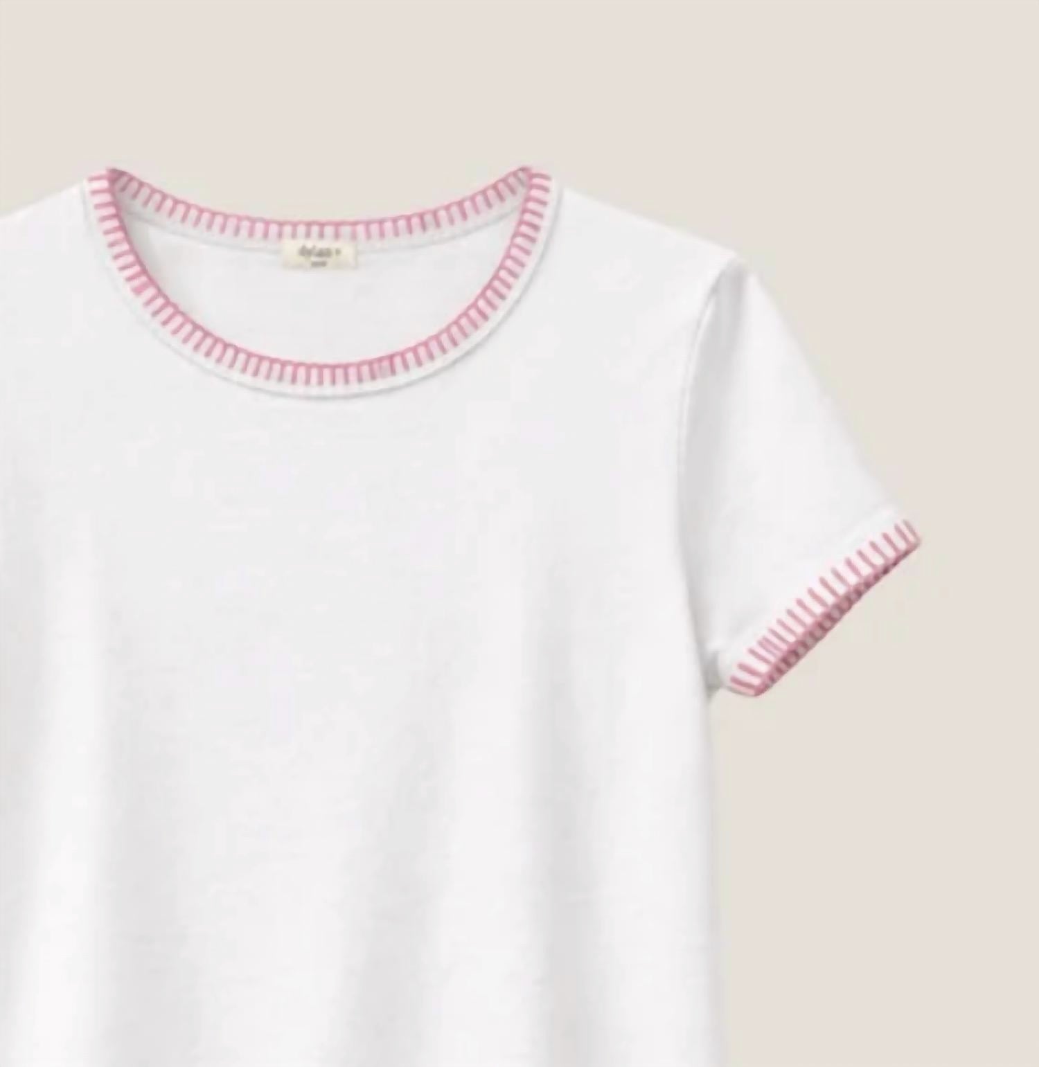 Dylan - Women's Brooks Blanket Stitch Tee