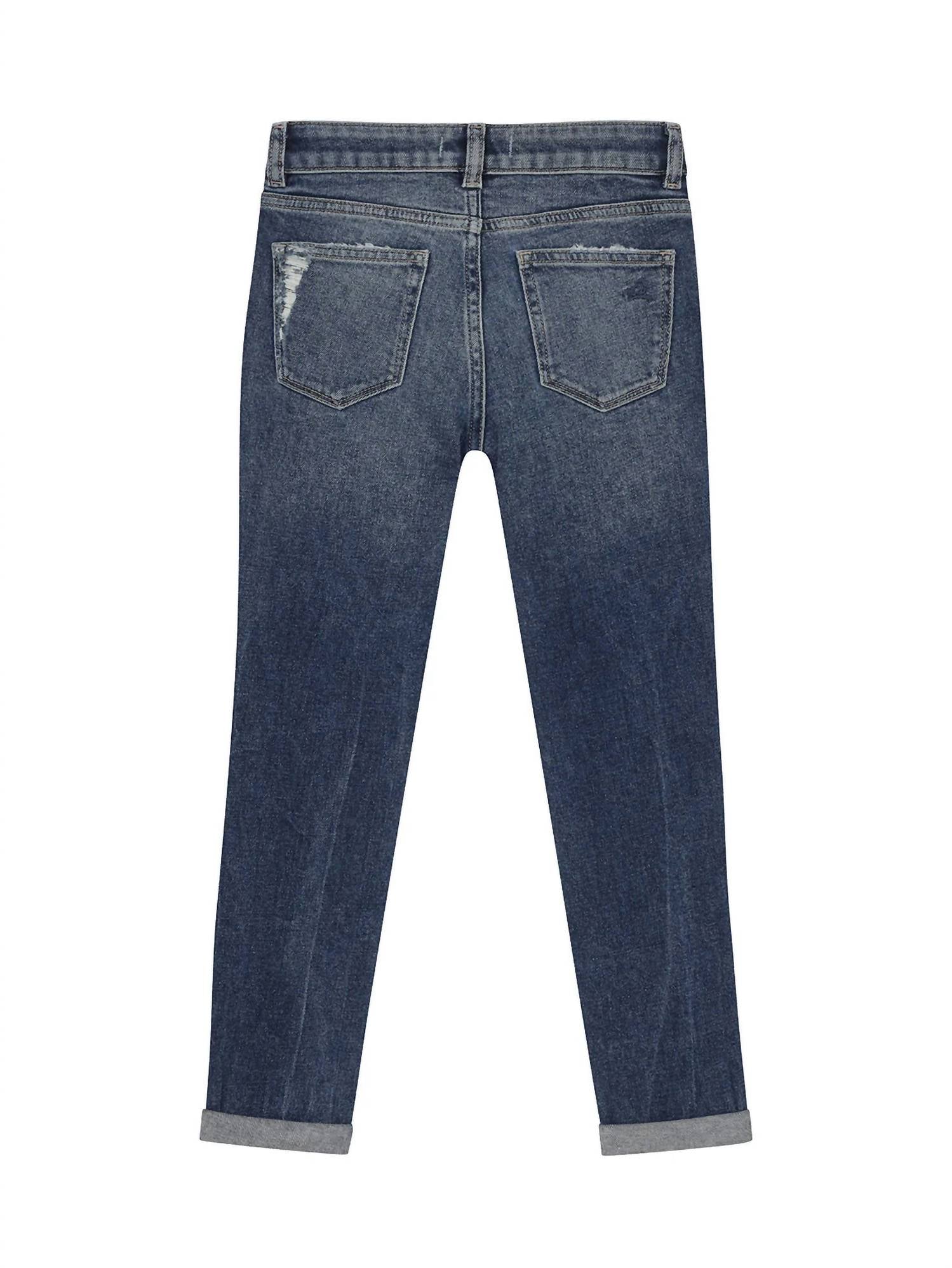 Dl1961 - Kids' - Twilight Hour Distressed Harper Boyfriend Jeans