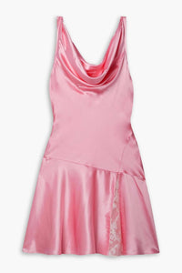 Loveshackfancy - Lionel Draped Lace Silk Mini Dress