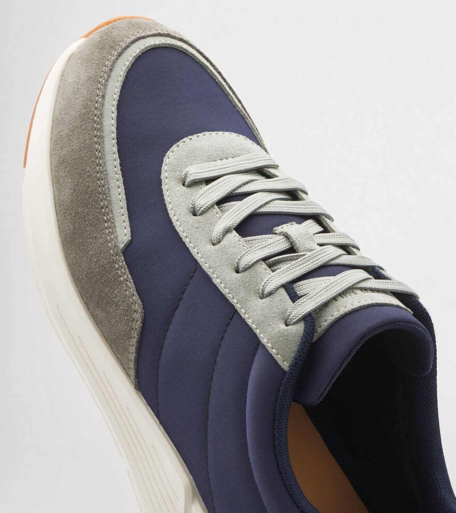 PETER MILLAR Men's Journeyman Low Top Sneaker in navy grey - men's sneaker - alternate view
