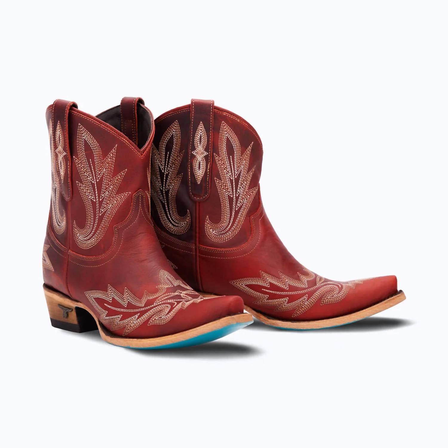 Lane Boots Women's Lexington Western Bootie in smoldering ruby - women's shoe - alternate view