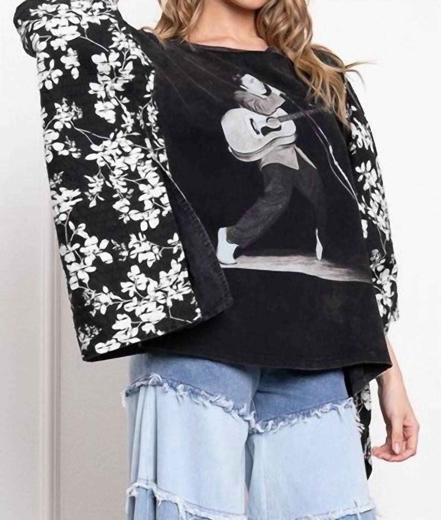 Blue Velvet - Kantha Poncho Top