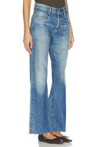 Moussy Vintage Atlantis Remake Flare Jean in blue - women's jeans - alternate view