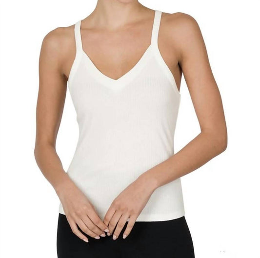 Zenana - Ribbed Crop Cami Top