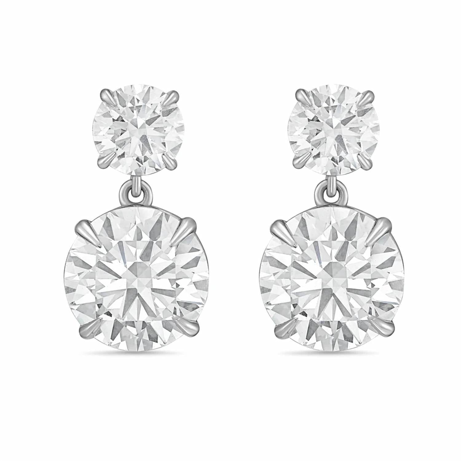Diana M Jewels - Women's Round Lab-Grown Diamond Stud Earrings (15.00 Ct TCW) - Grand