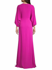 SACHIN & BABI Gabby Plunging Gown in magneta - women's dress - alternate view