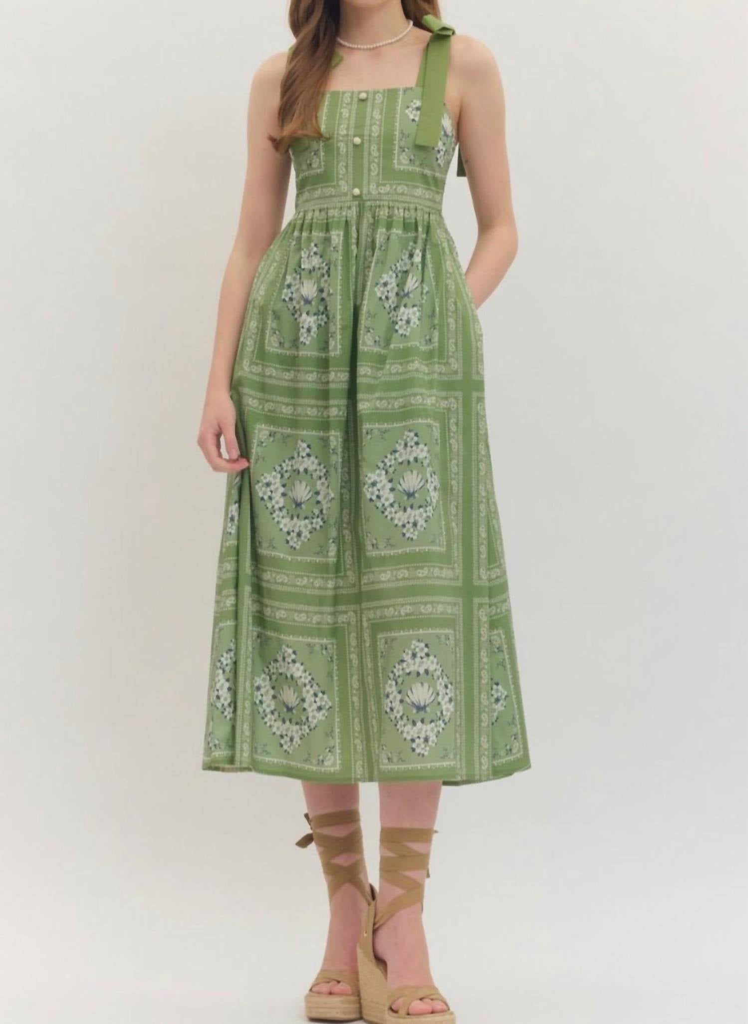 Entro - Provence Picnic Midi Dress