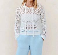 Bella Dahl - Crochet Drawstring Hoodie