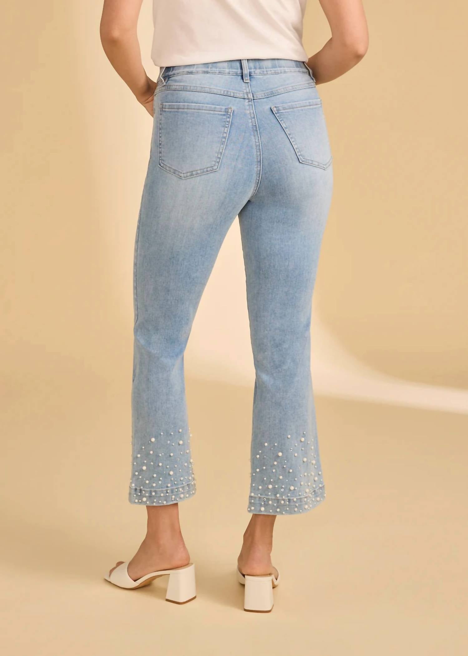 Fdj - Pull-on Boot Crop Denim Jeans