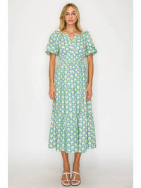 Meet Me In Santorini - Hellenic Petals Maxi Dress