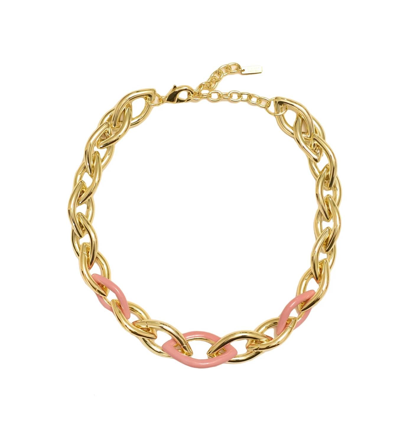 Adriana Pappas - Women's Enamel Links Necklace