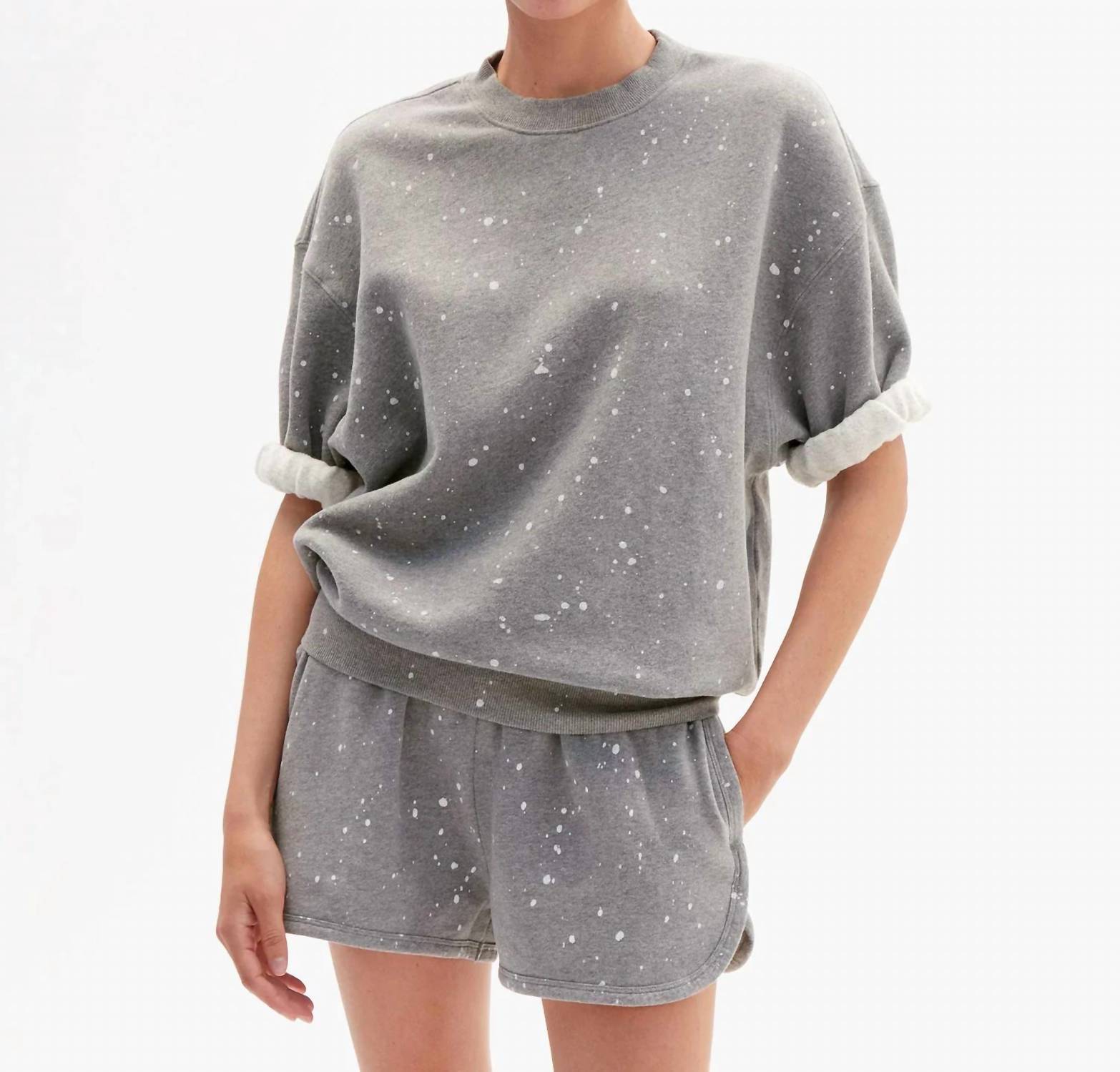 Clare V. - Short Sleeve Oversized Sweatshirt