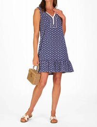 Duffield Lane - Daisy Dress Navy Flags