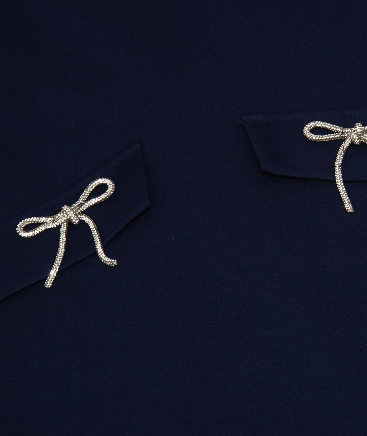 Cheryl Creations Girl's Emily Bow Dress in navy - kids' dress - alternate view