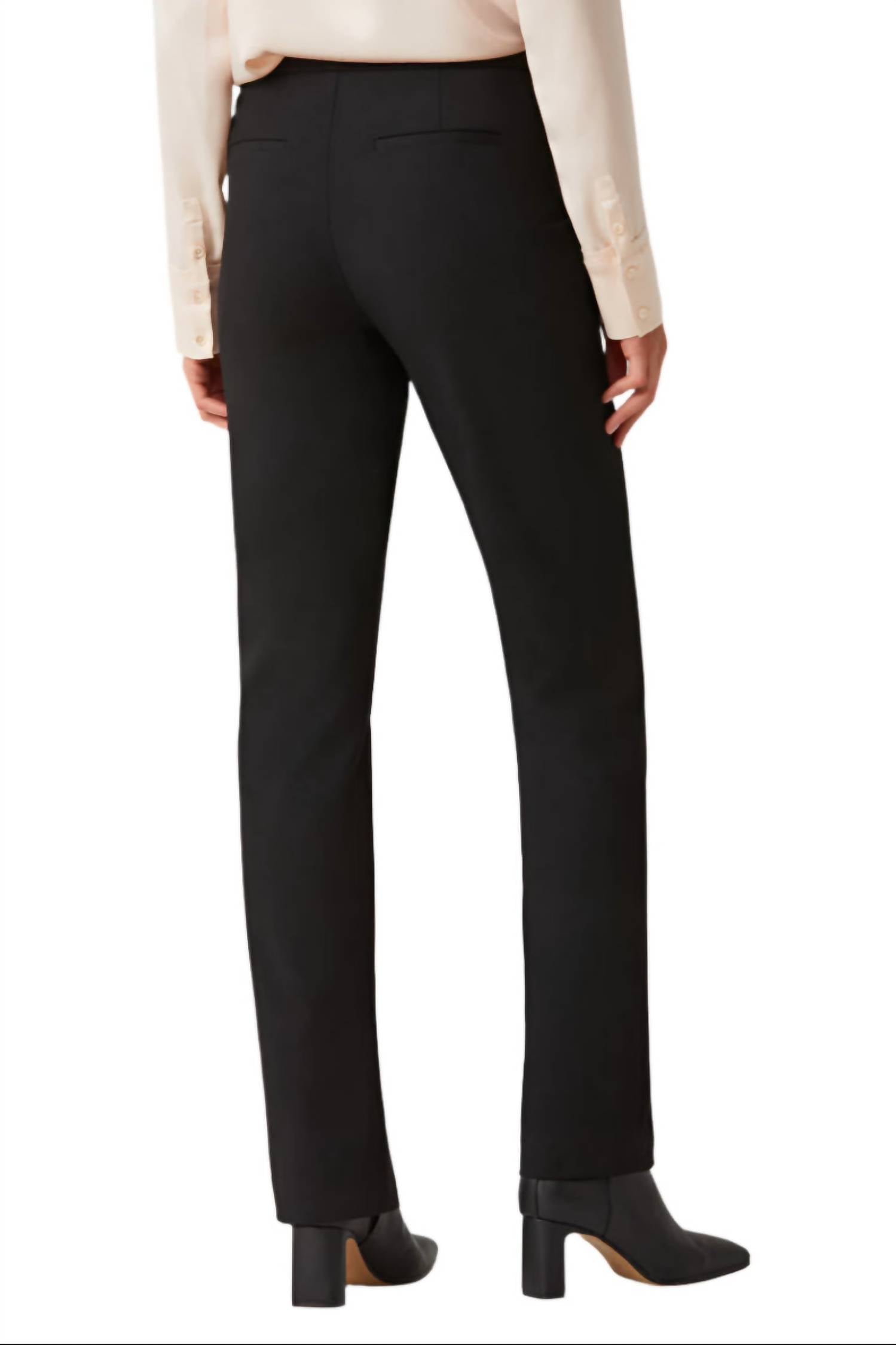 Ecru - Women's Banded Waist Stretch Crepe Pant